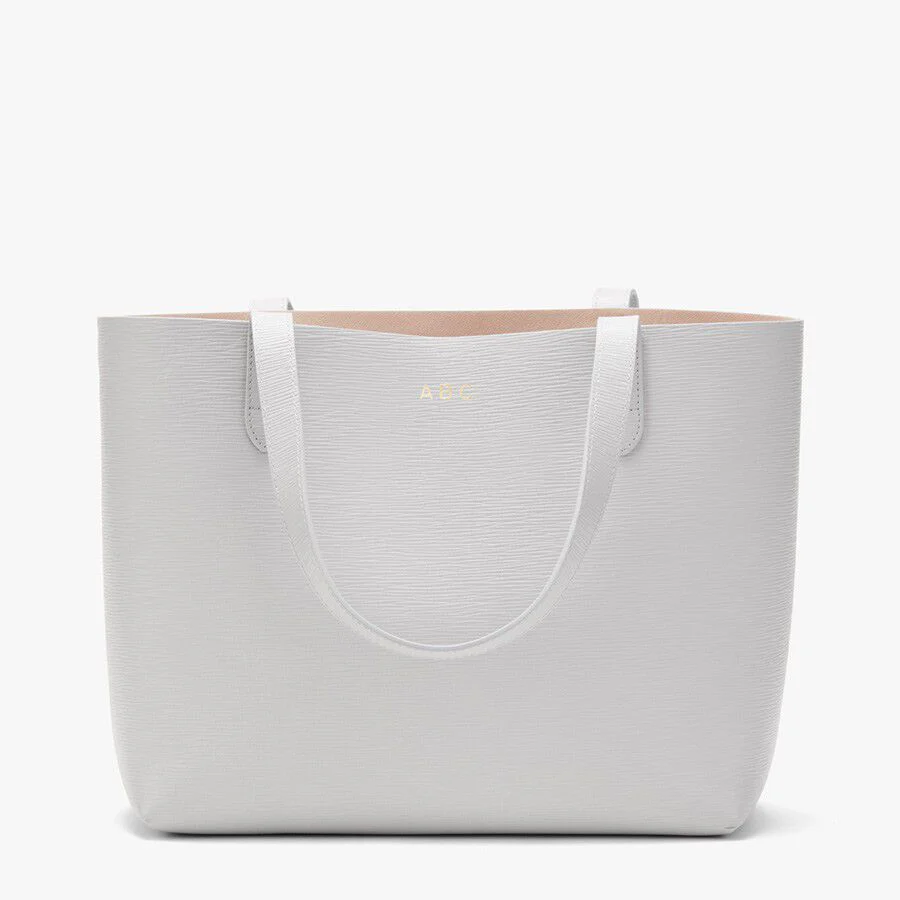 Small Structured Leather Tote - Image 10