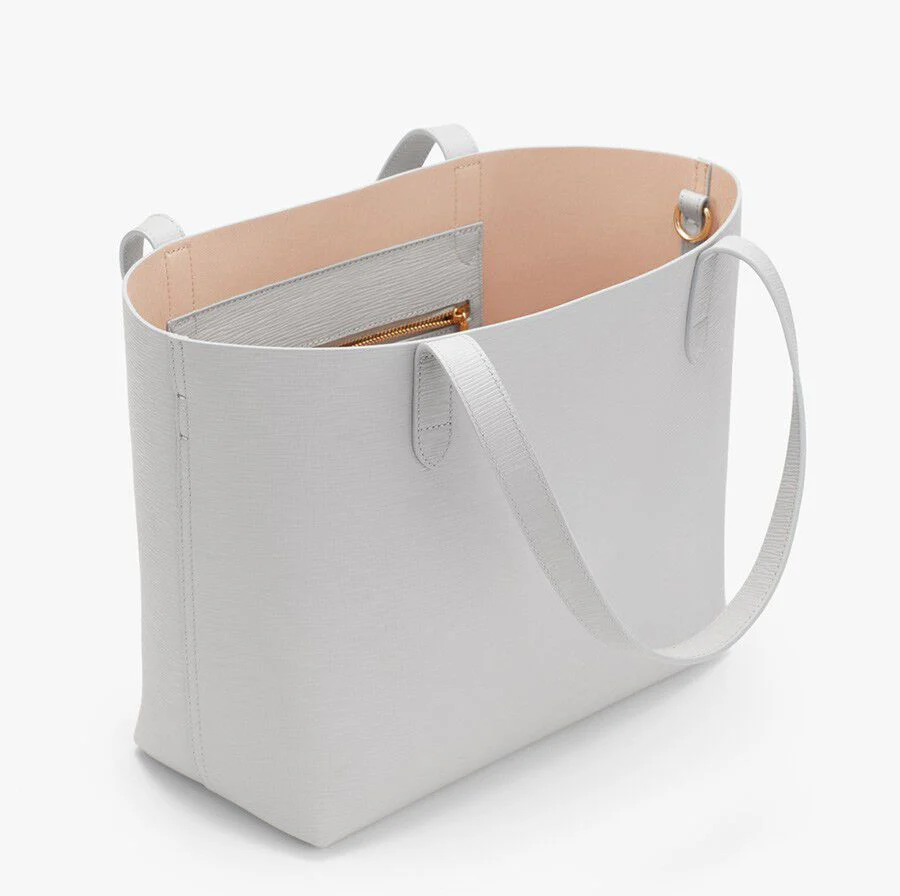 Small Structured Leather Tote - Image 2