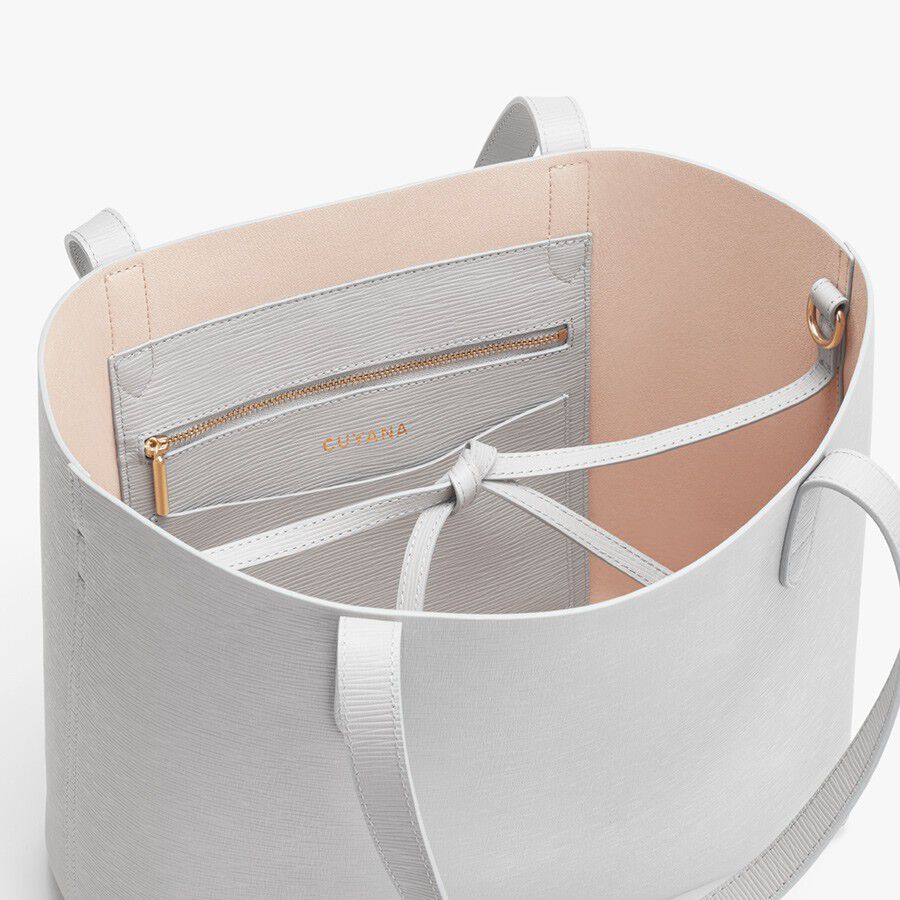 Small Structured Leather Tote - Image 3