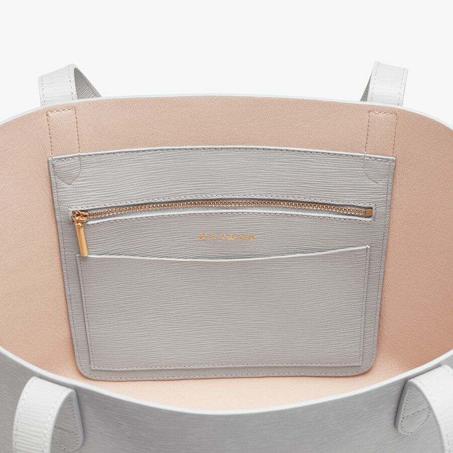 Small Structured Leather Tote - Image 4