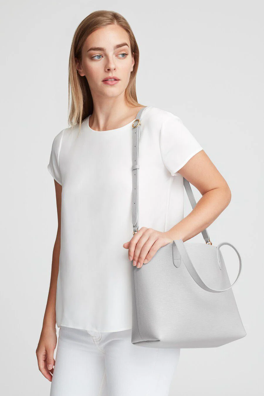 Small Structured Leather Tote - Image 5