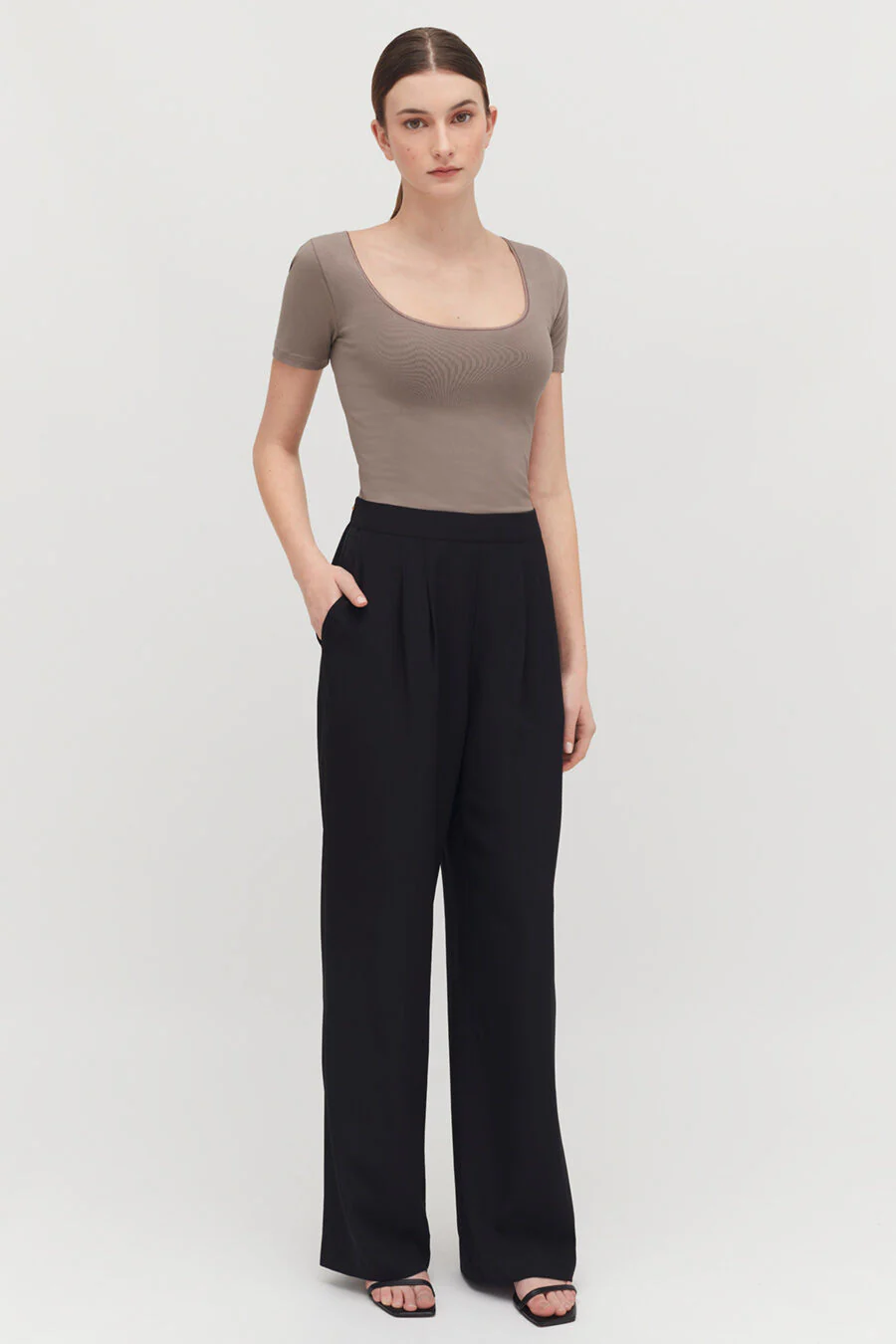 Stretch Scoop Neck Tee - Image 9