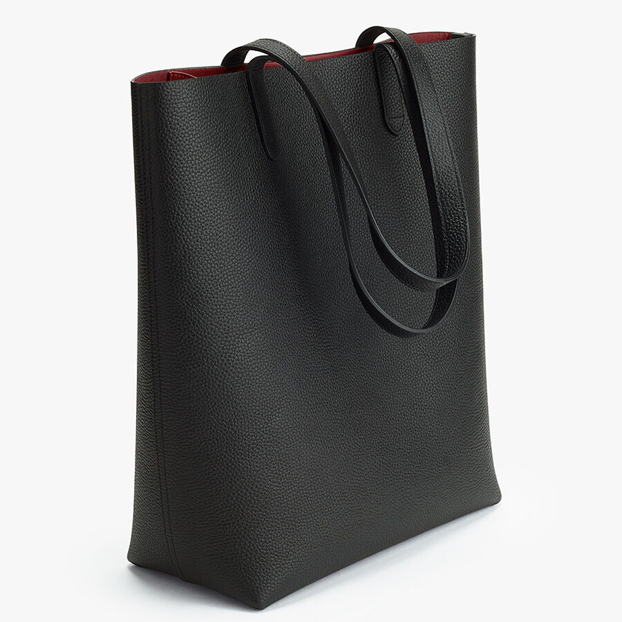 Tall Structured Leather Tote - Image 11