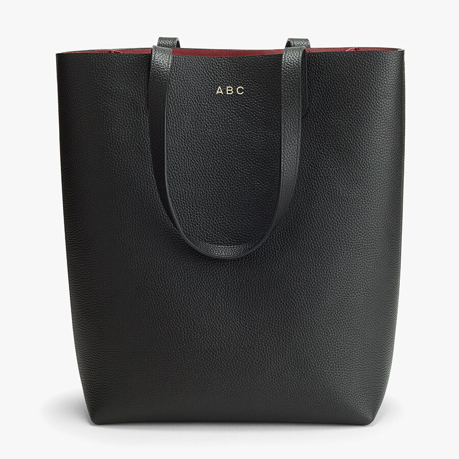 Tall Structured Leather Tote - Image 14