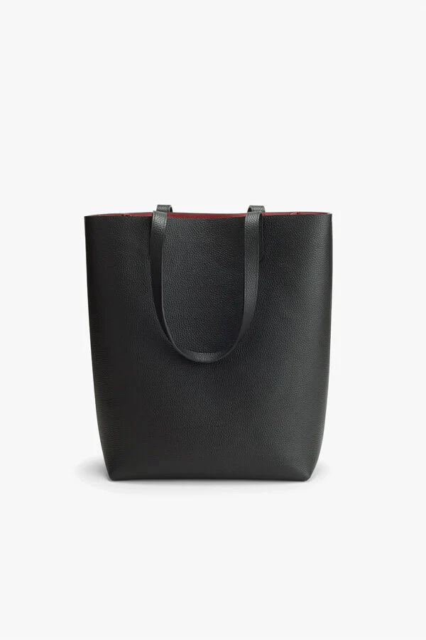Tall Structured Leather Tote - Image 17