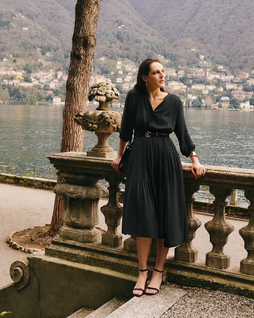 Tencel Gathered Panel Dress - Image 16