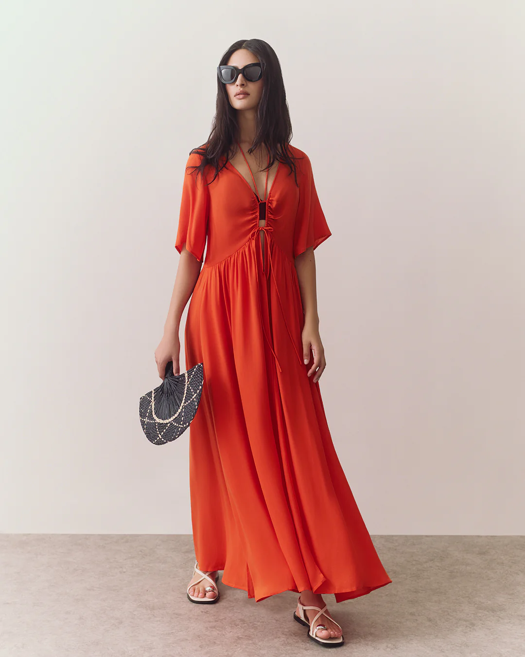 Tencel Tie Front Cover Up - Image 4