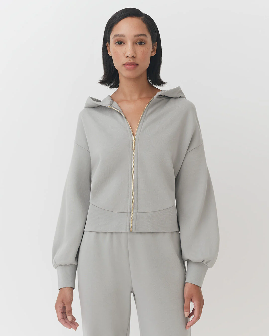 Terry Zip Front Hoodie - Image 12
