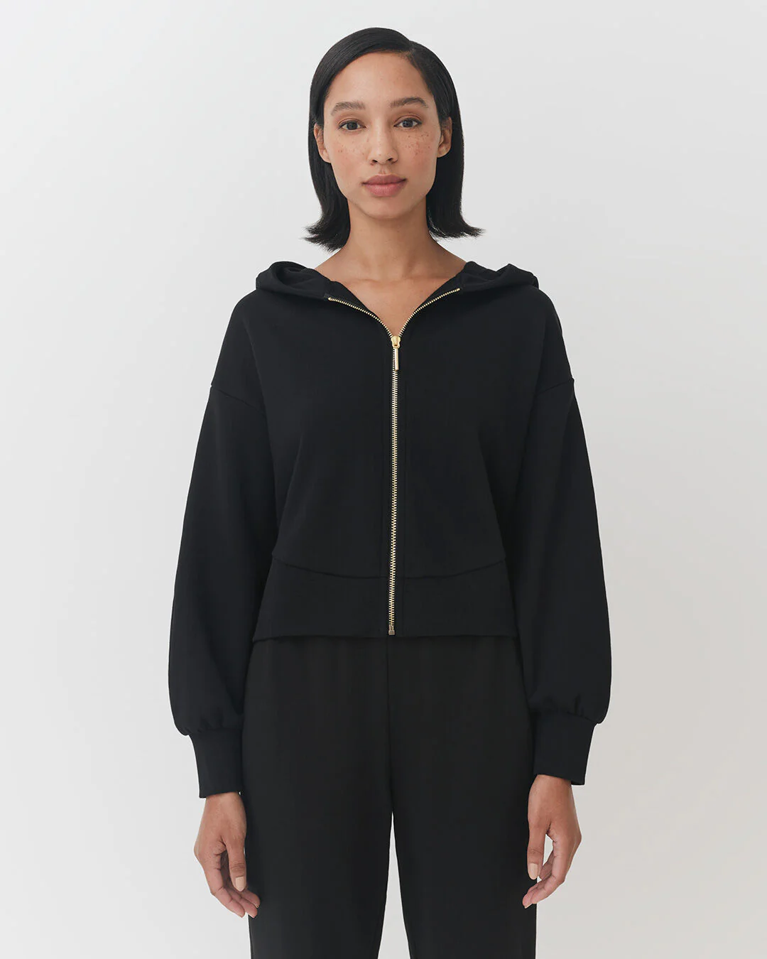 Terry Zip Front Hoodie - Image 6