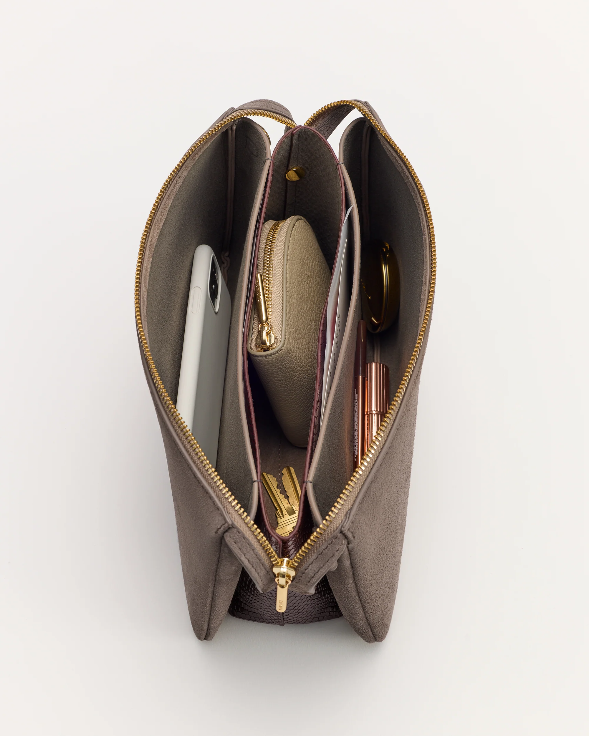 Tria Clutch (Suede/Snake) - Image 4