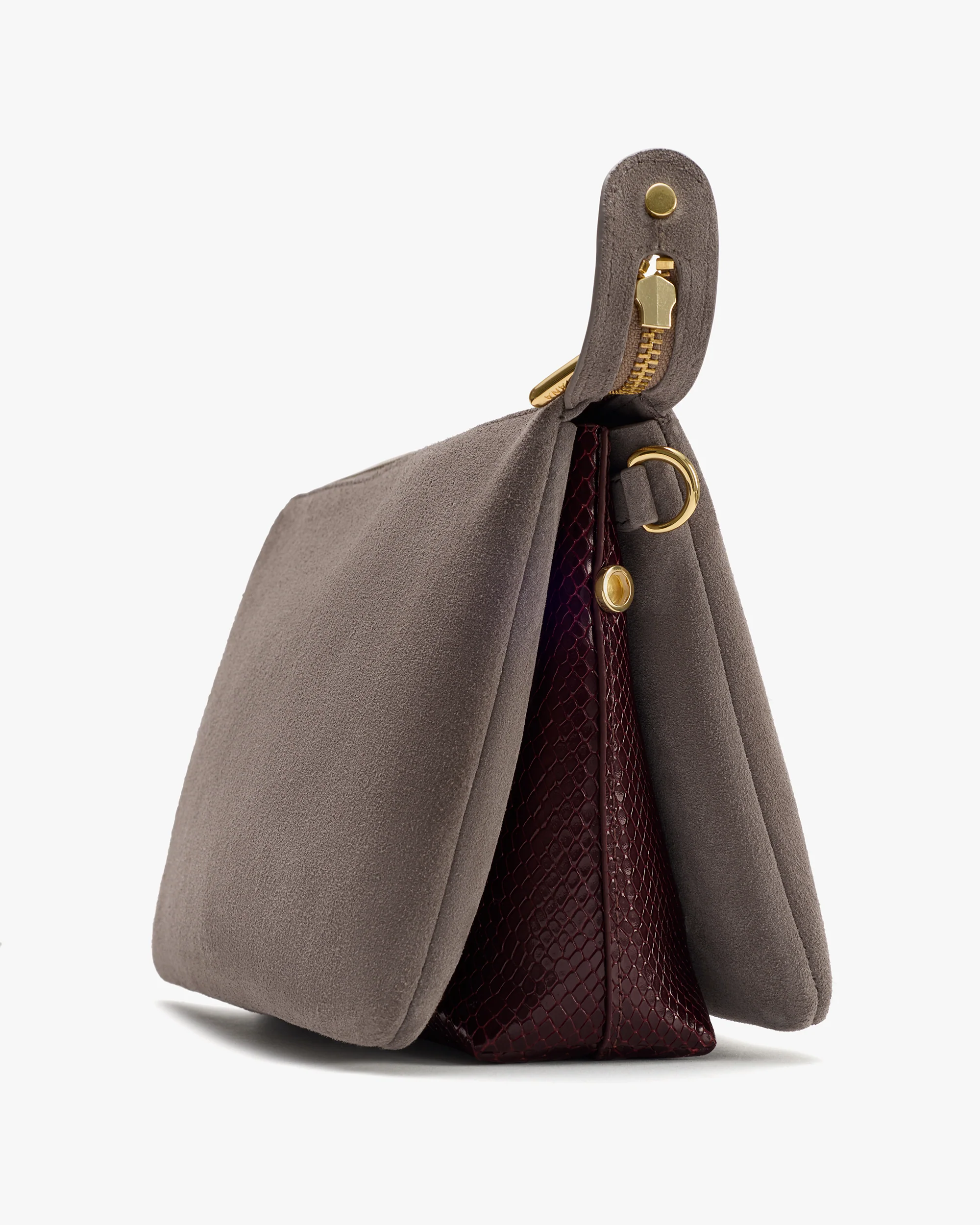 Tria Clutch (Suede/Snake) - Image 8