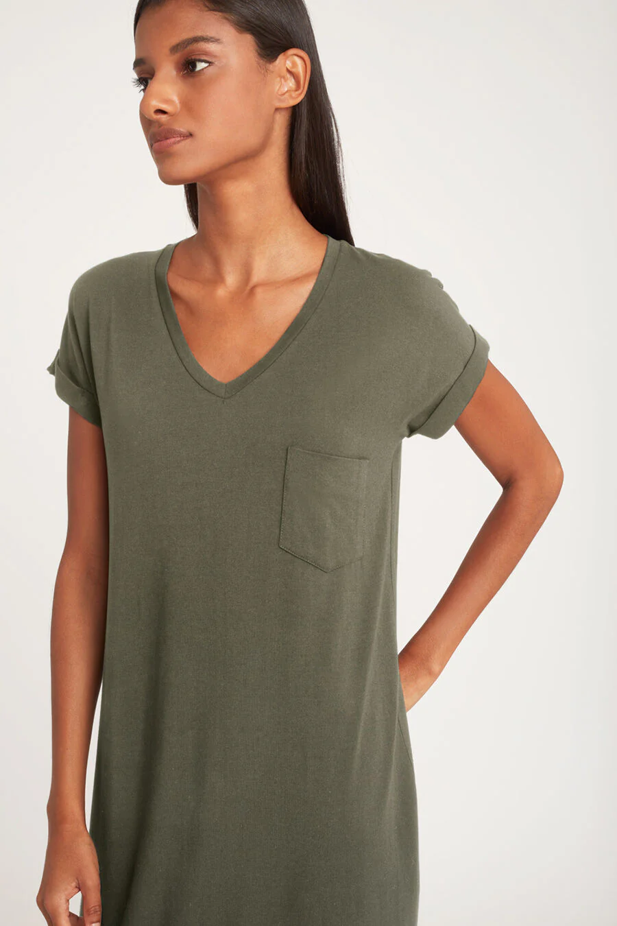 V-Neck Midi Dress - Image 17
