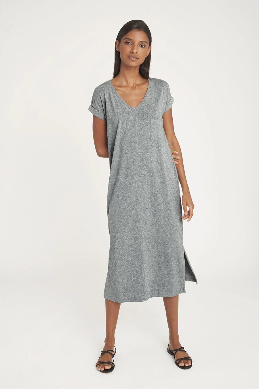 V-Neck Midi Dress - Image 9