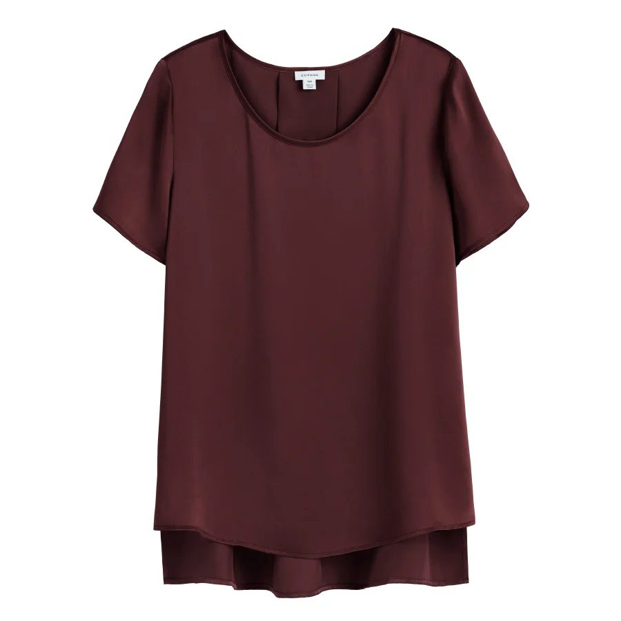 Washable Charmeuse High-Low Top - Image 28