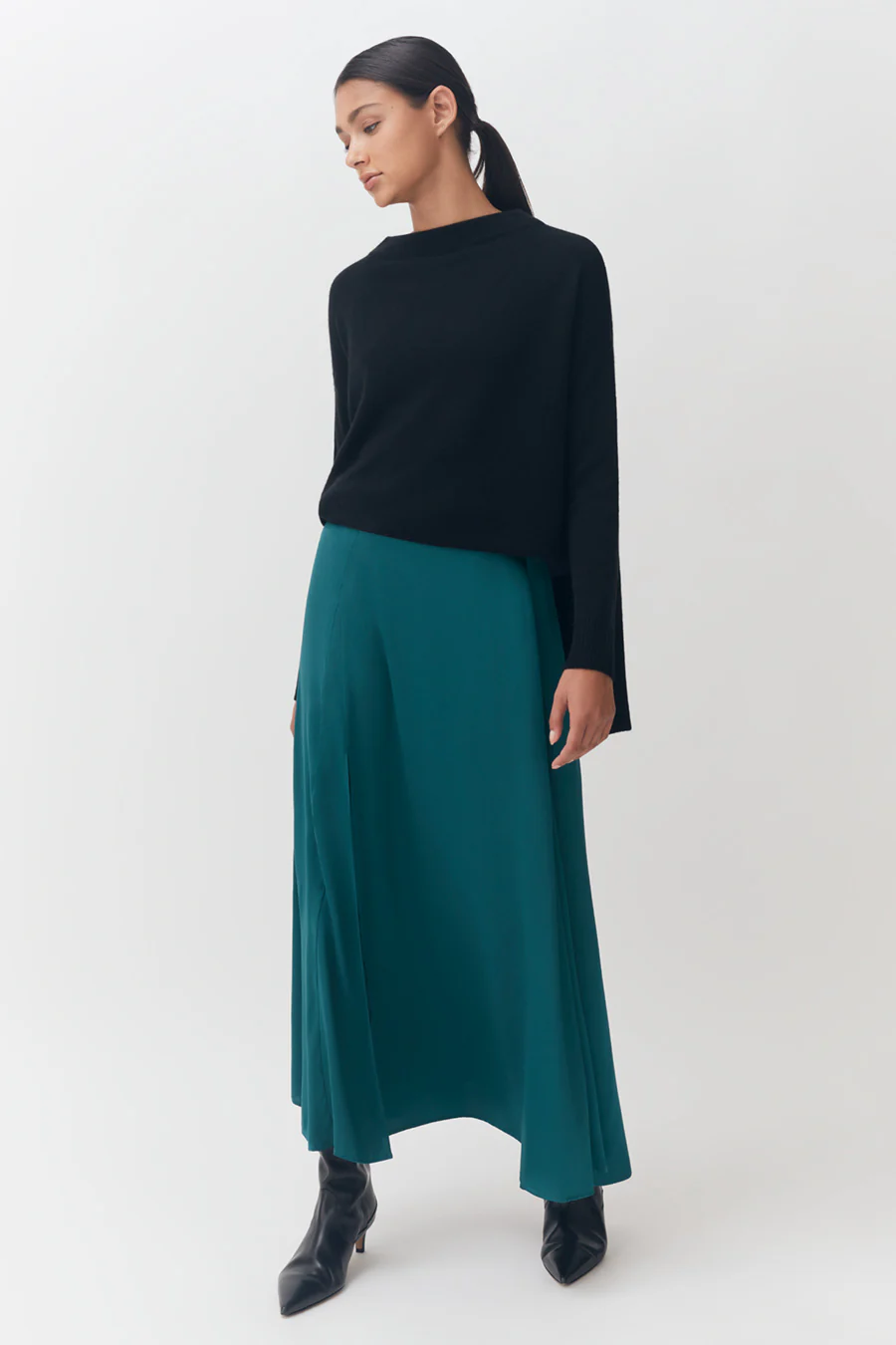 Washable Charmeuse Maxi Skirt - Image 10