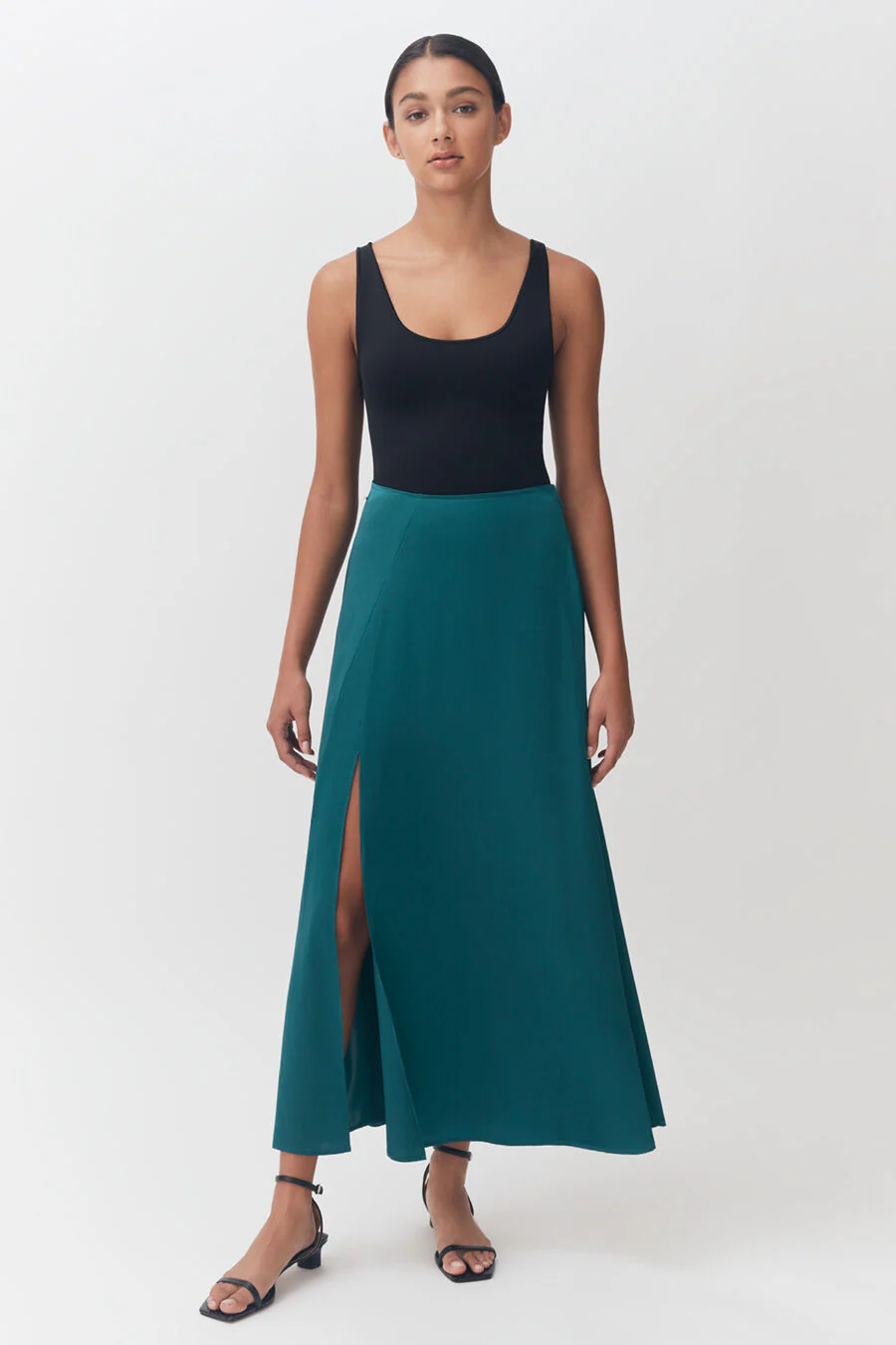 Washable Charmeuse Maxi Skirt - Image 9