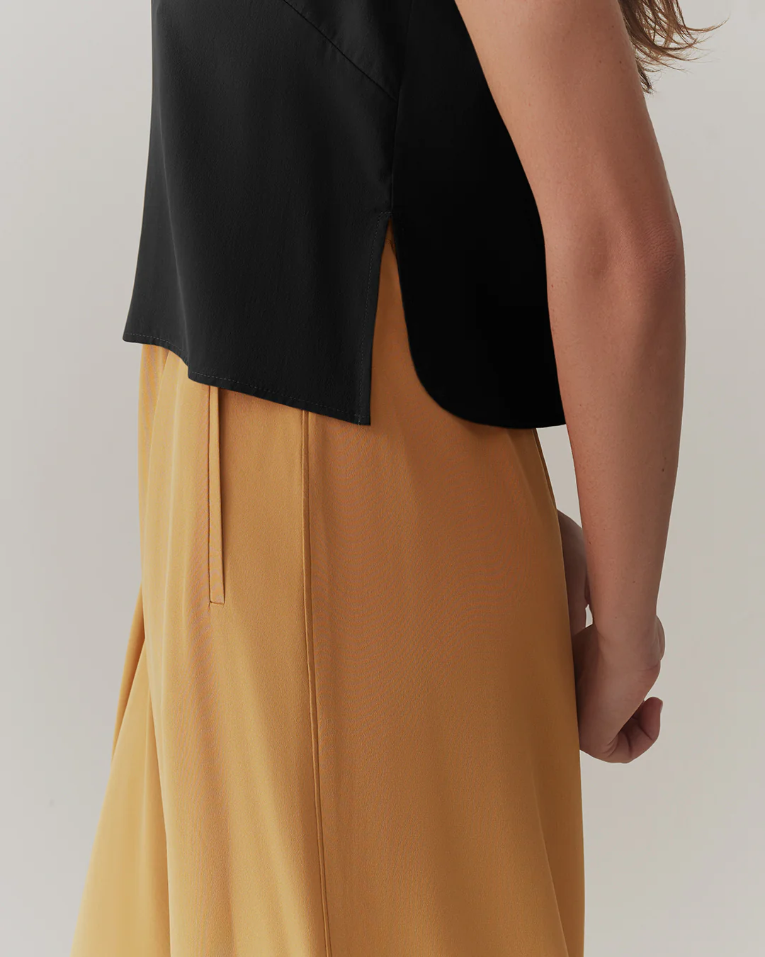 Washable Silk Cropped Overlay Tank - Image 10