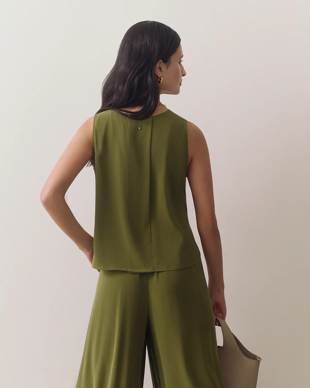 Washable Silk Cropped Overlay Tank - Image 18