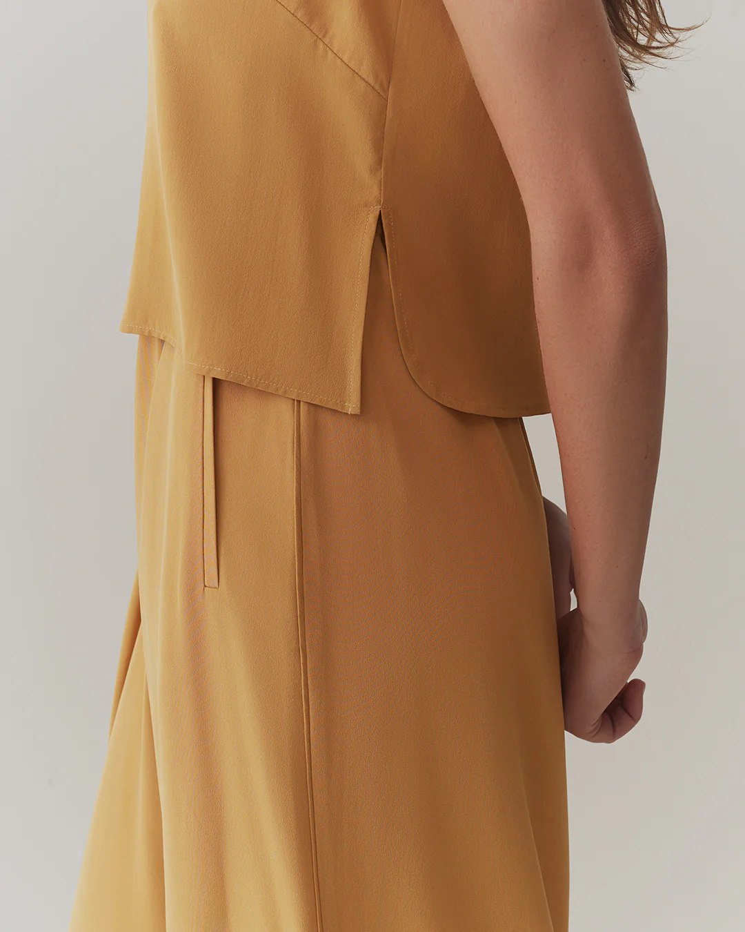 Washable Silk Cropped Overlay Tank - Image 2