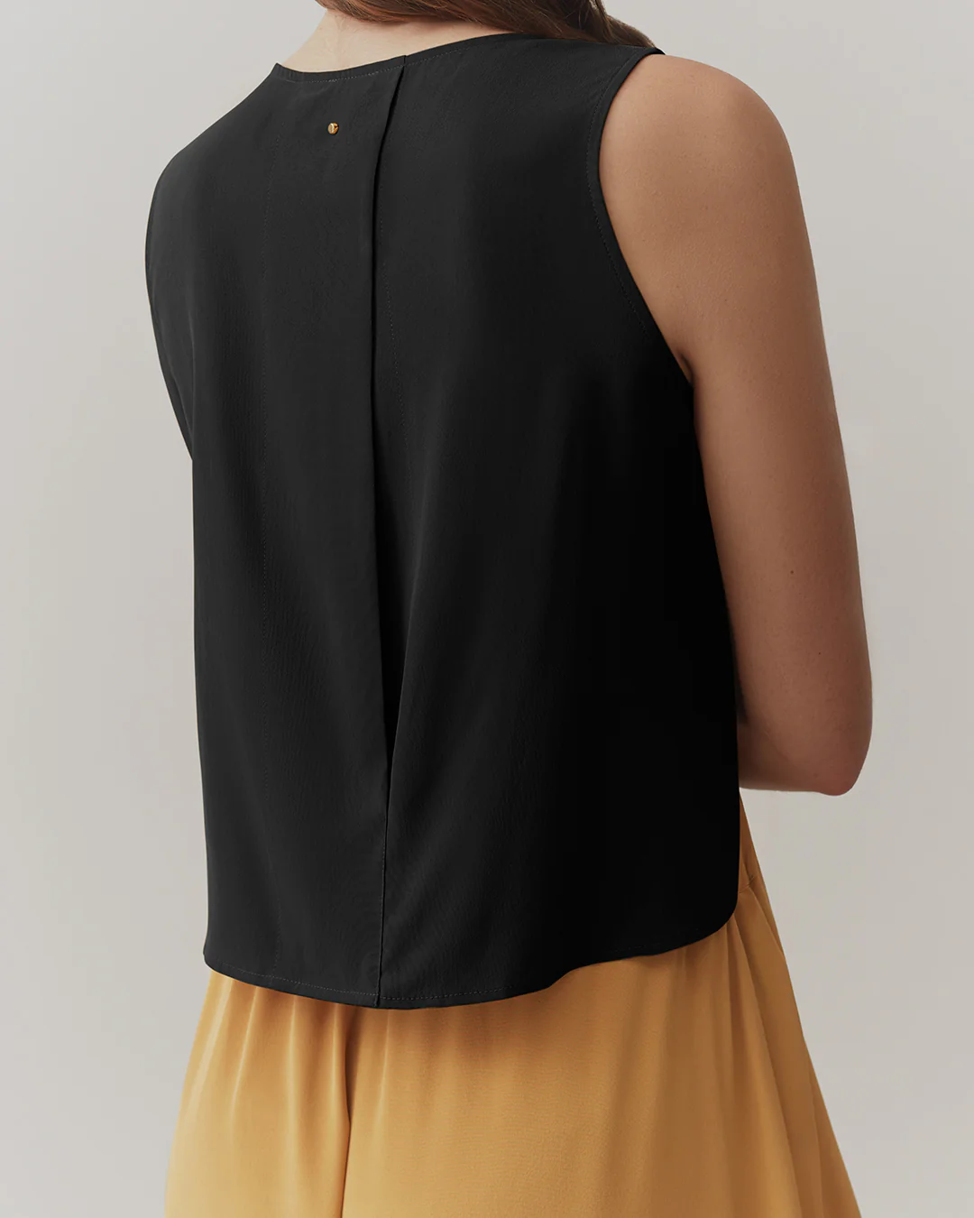 Washable Silk Cropped Overlay Tank - Image 7