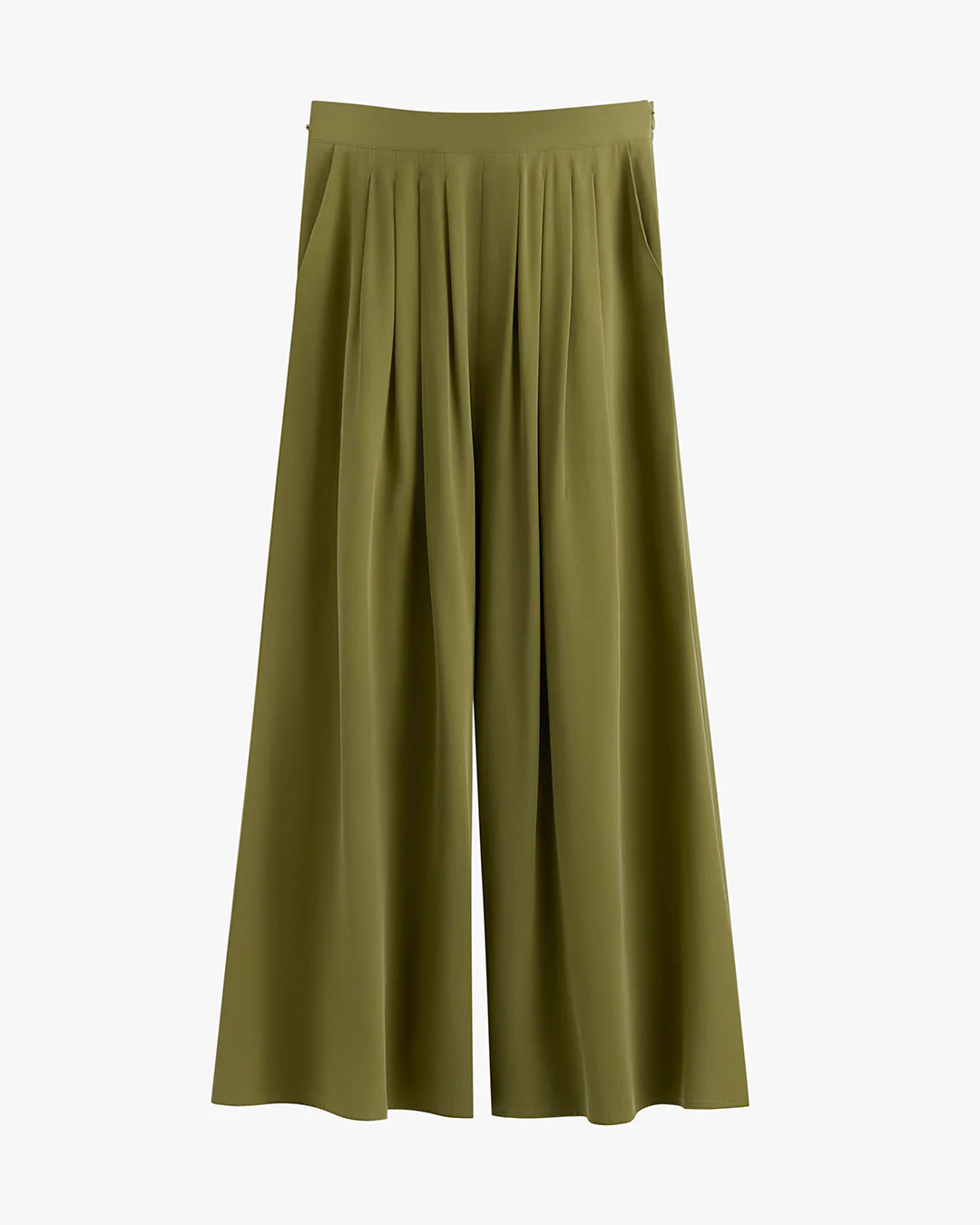 Washable Silk Cropped Pleated Pant - Image 14