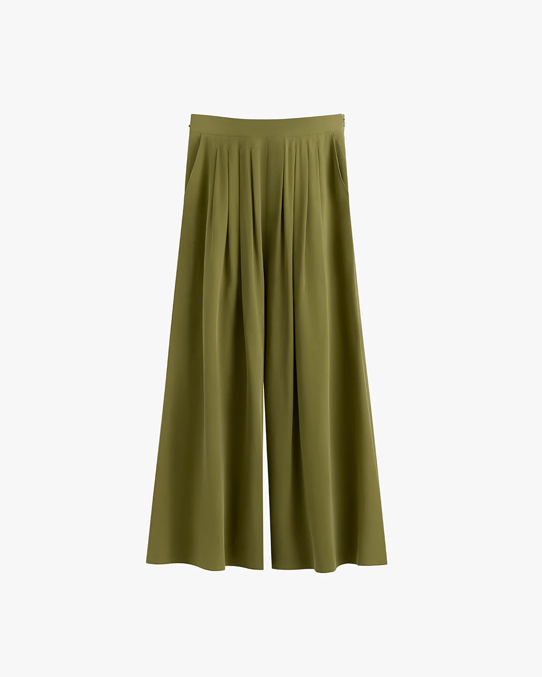 Washable Silk Cropped Pleated Pant - Image 16