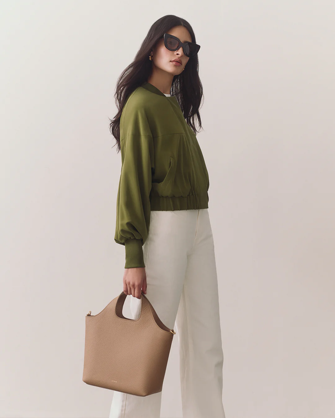 Washable Silk Relaxed Bomber - Image 10