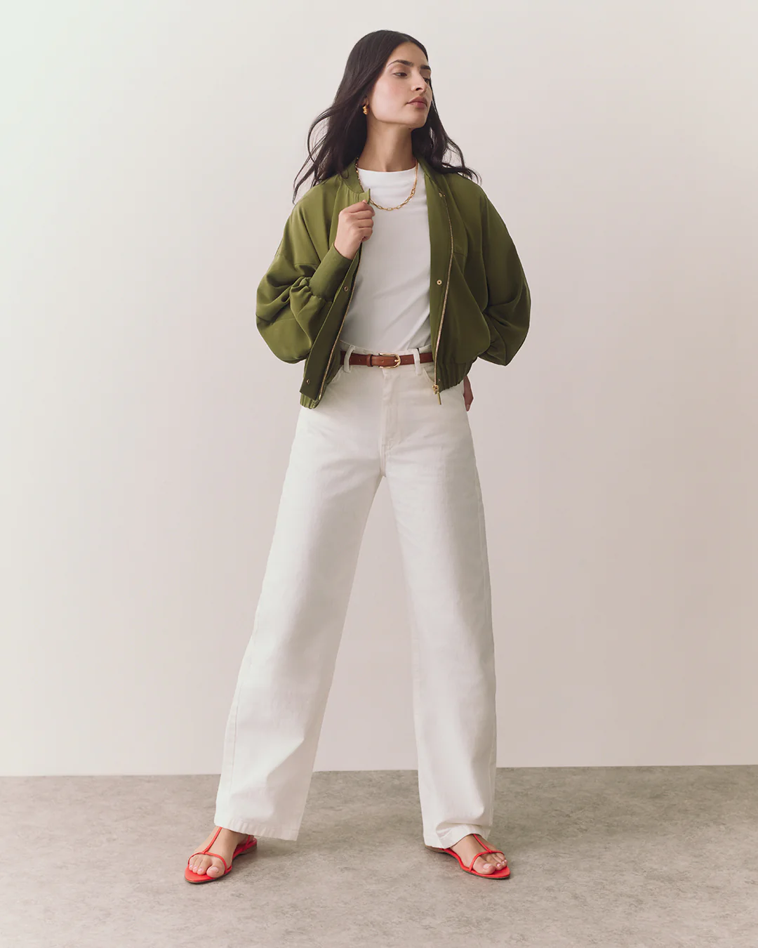 Washable Silk Relaxed Bomber - Image 12