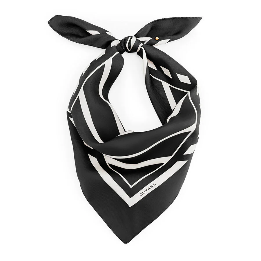 Washable Silk Striped Bandana