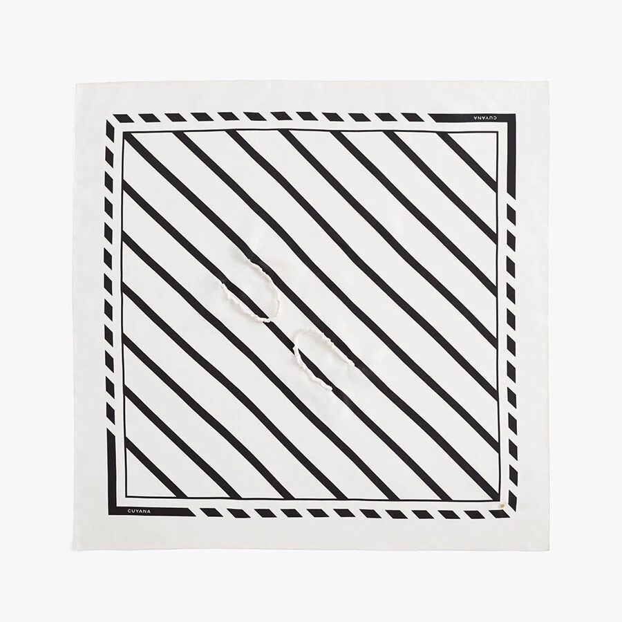 Washable Silk Striped Bandana - Image 10