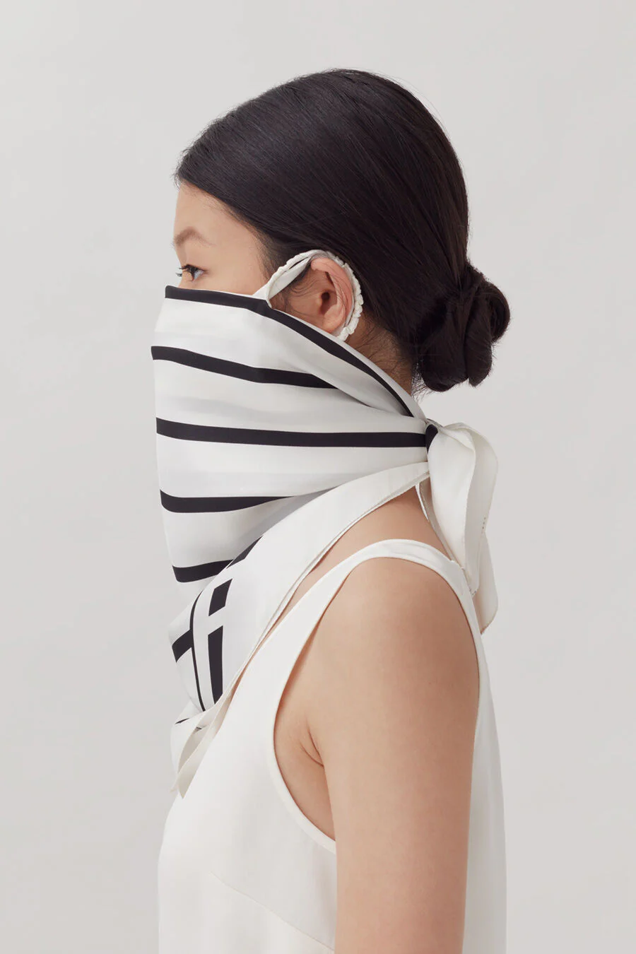 Washable Silk Striped Bandana - Image 12