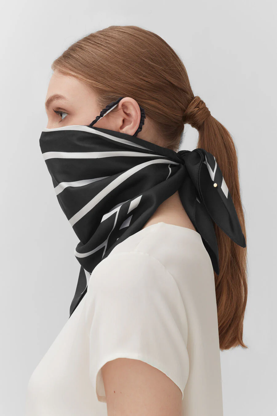 Washable Silk Striped Bandana - Image 4