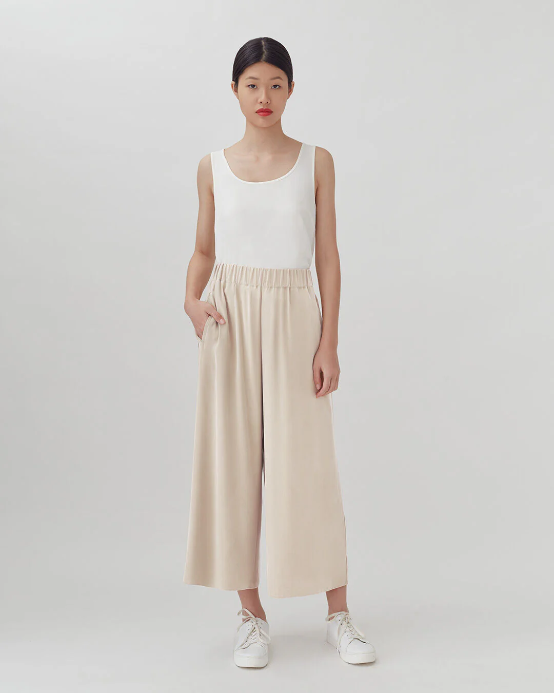 Washable Silk Wide-Leg Cropped Pant - Image 10
