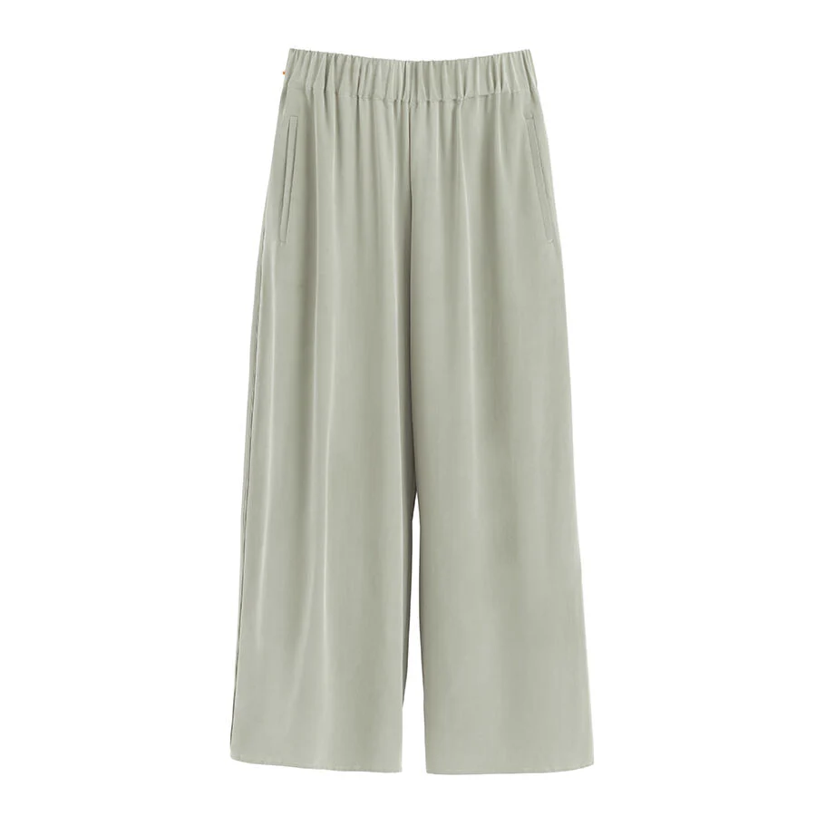 Washable Silk Wide-Leg Cropped Pant - Image 11