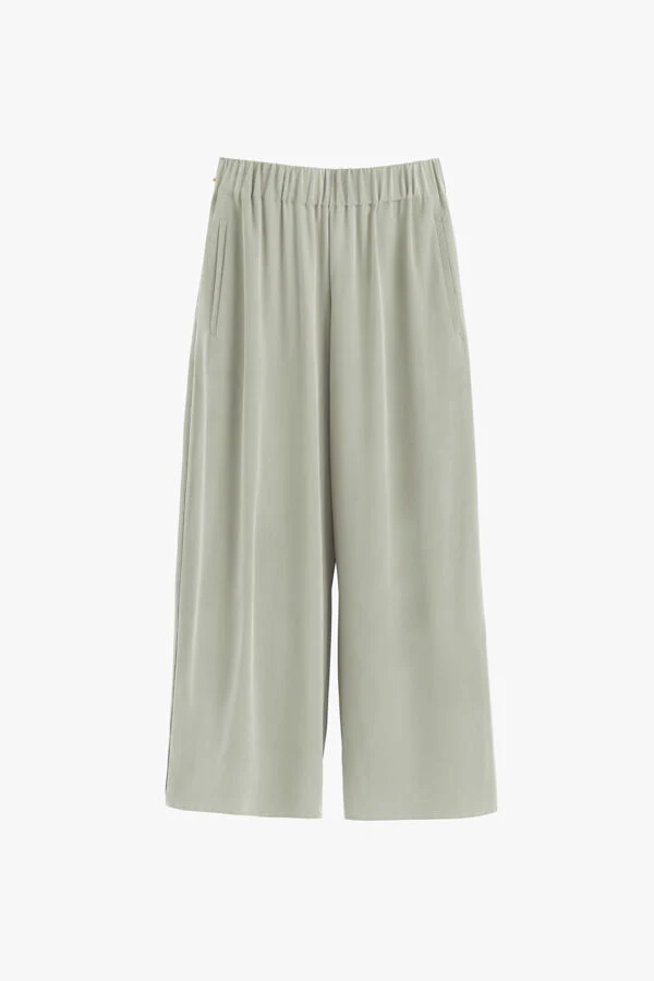 Washable Silk Wide-Leg Cropped Pant - Image 14