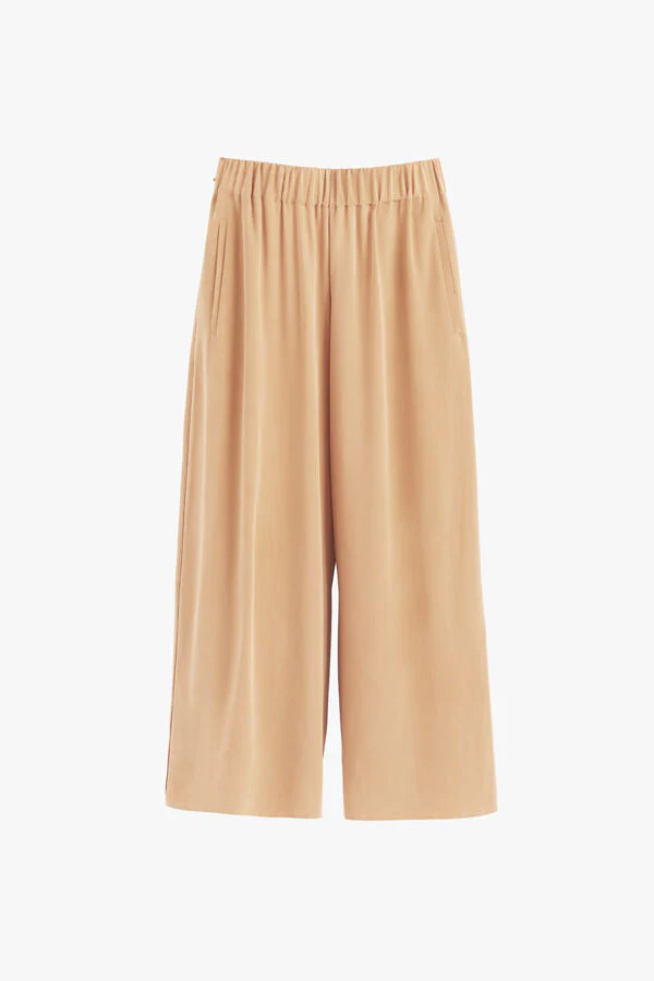 Washable Silk Wide-Leg Cropped Pant - Image 19