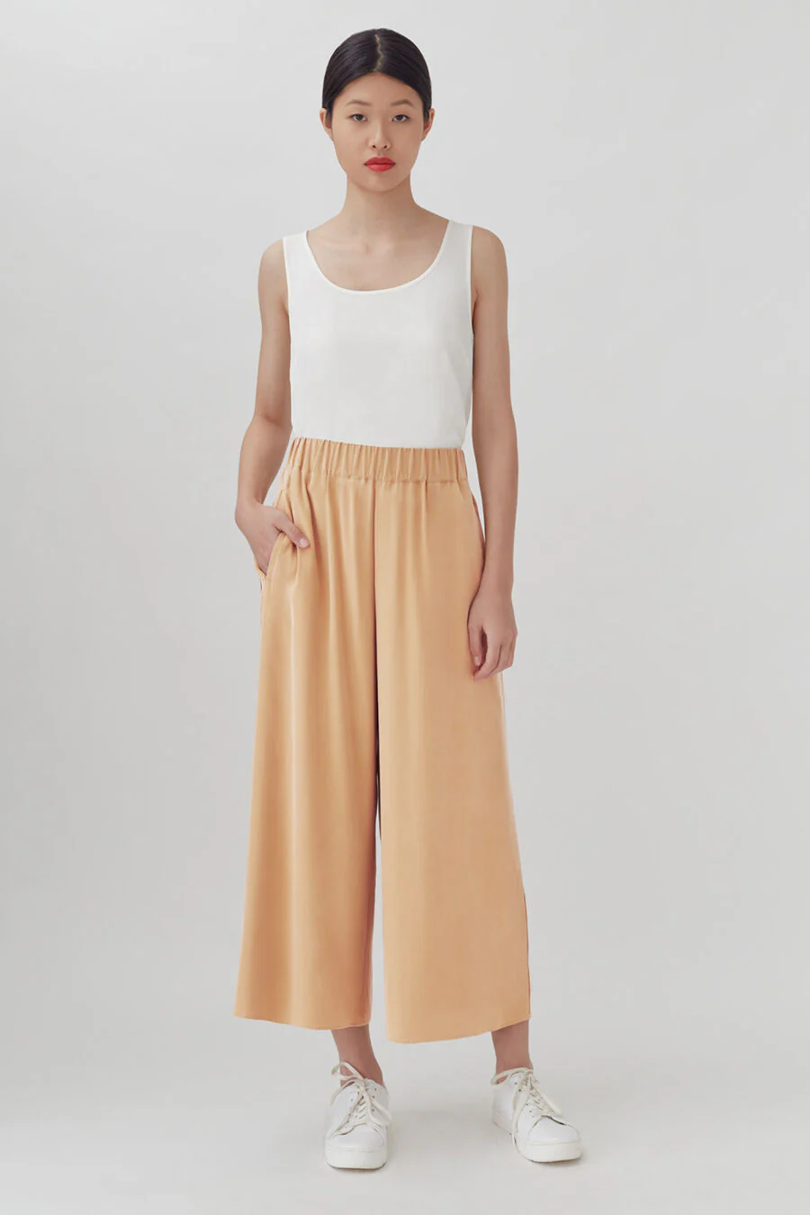 Washable Silk Wide-Leg Cropped Pant - Image 20