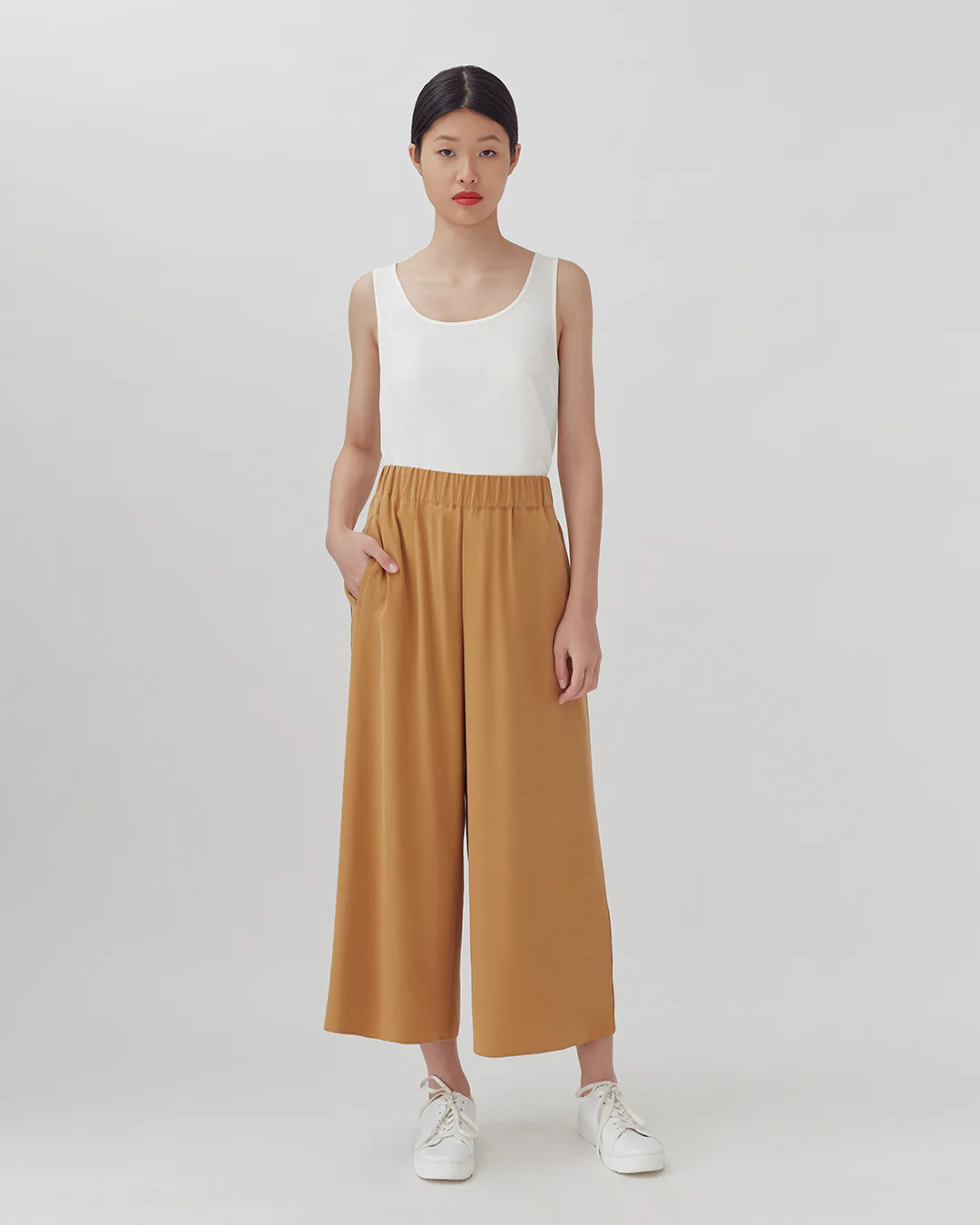 Washable Silk Wide-Leg Cropped Pant - Image 31