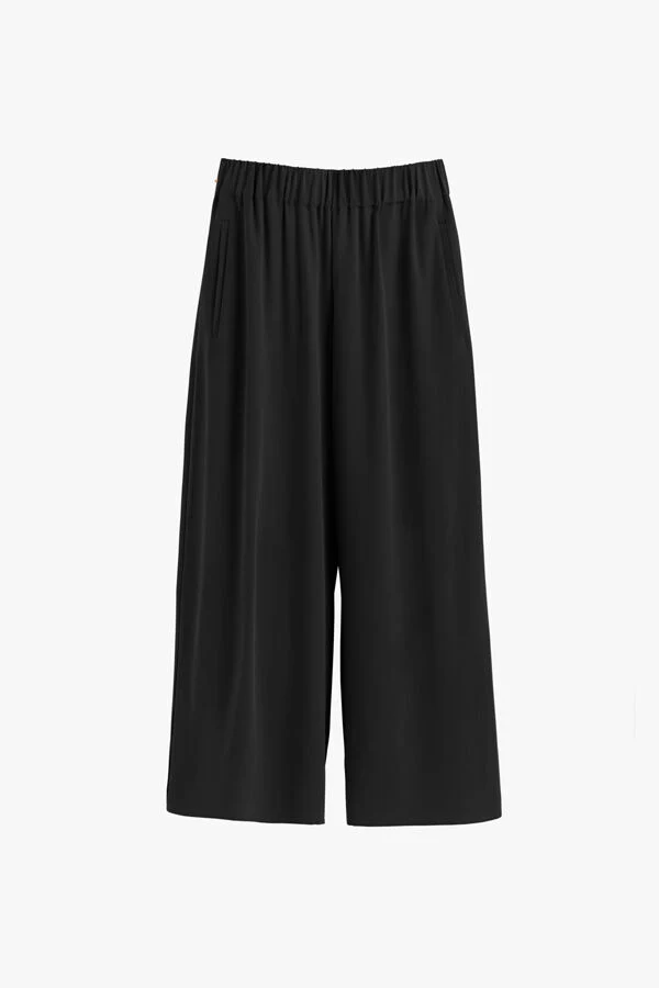 Washable Silk Wide-Leg Cropped Pant - Image 4