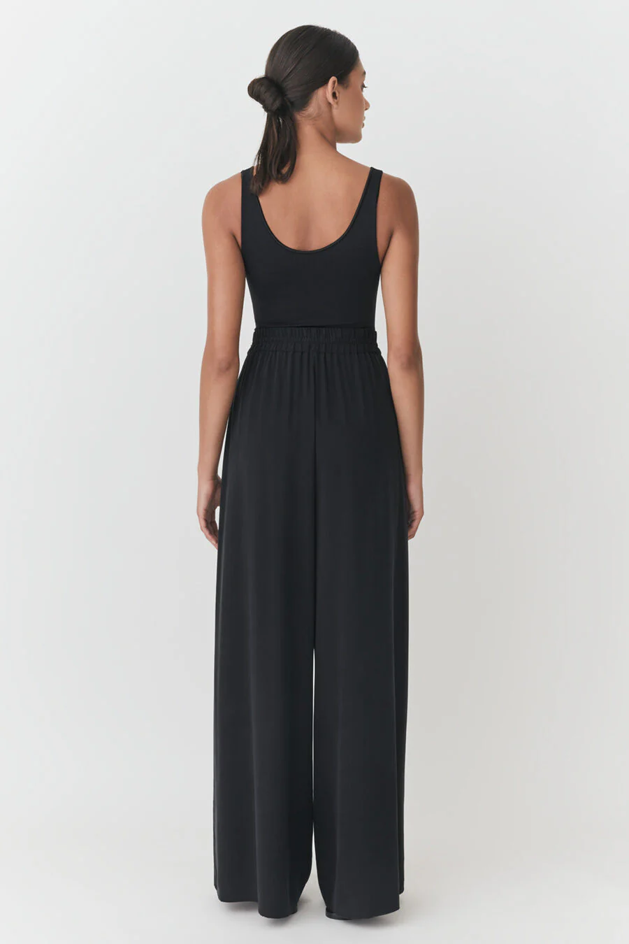 Washable Silk Wide Leg Drawstring Pant - Image 2