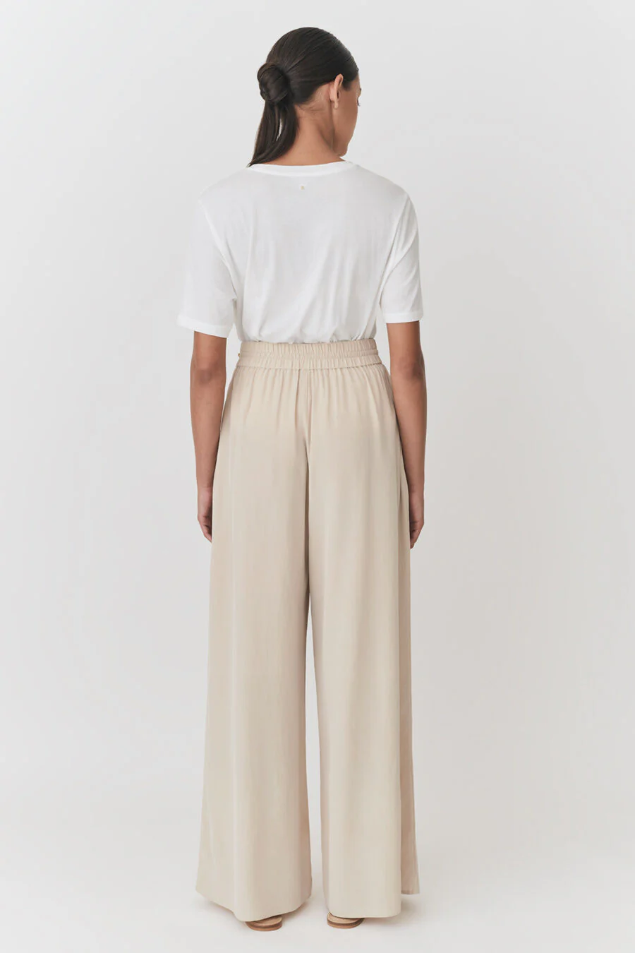 Washable Silk Wide Leg Drawstring Pant - Image 8