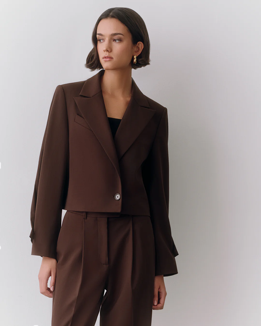 Wool Cropped Blazer - Image 4