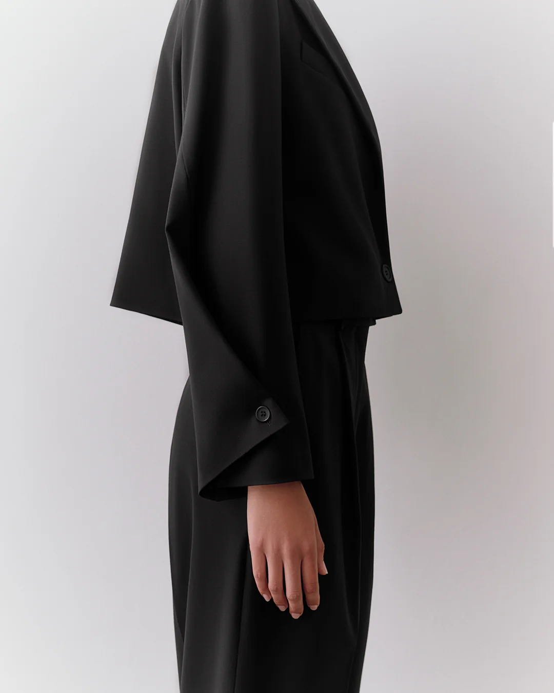 Wool Cropped Blazer - Image 7