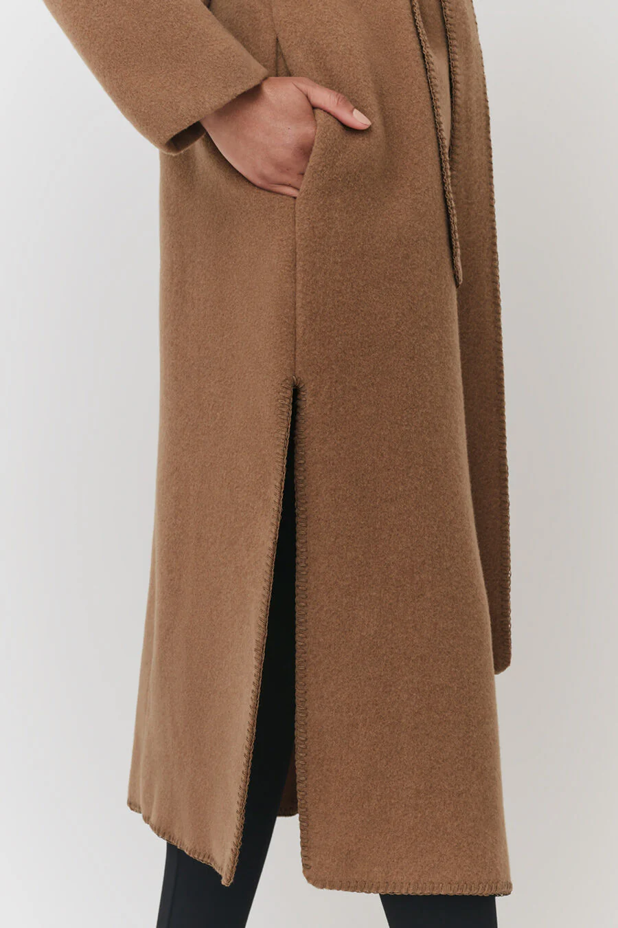 Wool Draped Collar Coat - Image 11