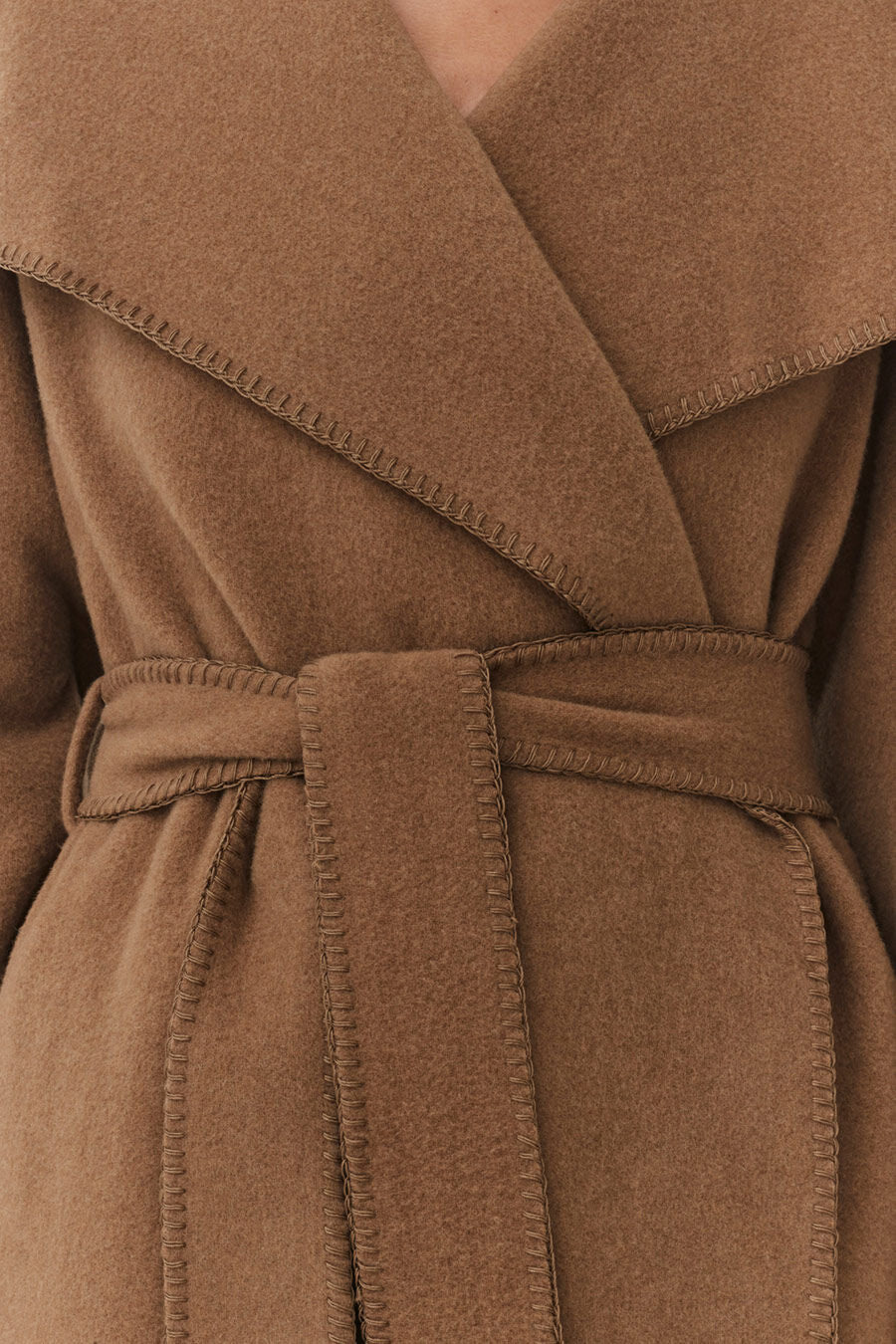 Wool Draped Collar Coat - Image 12