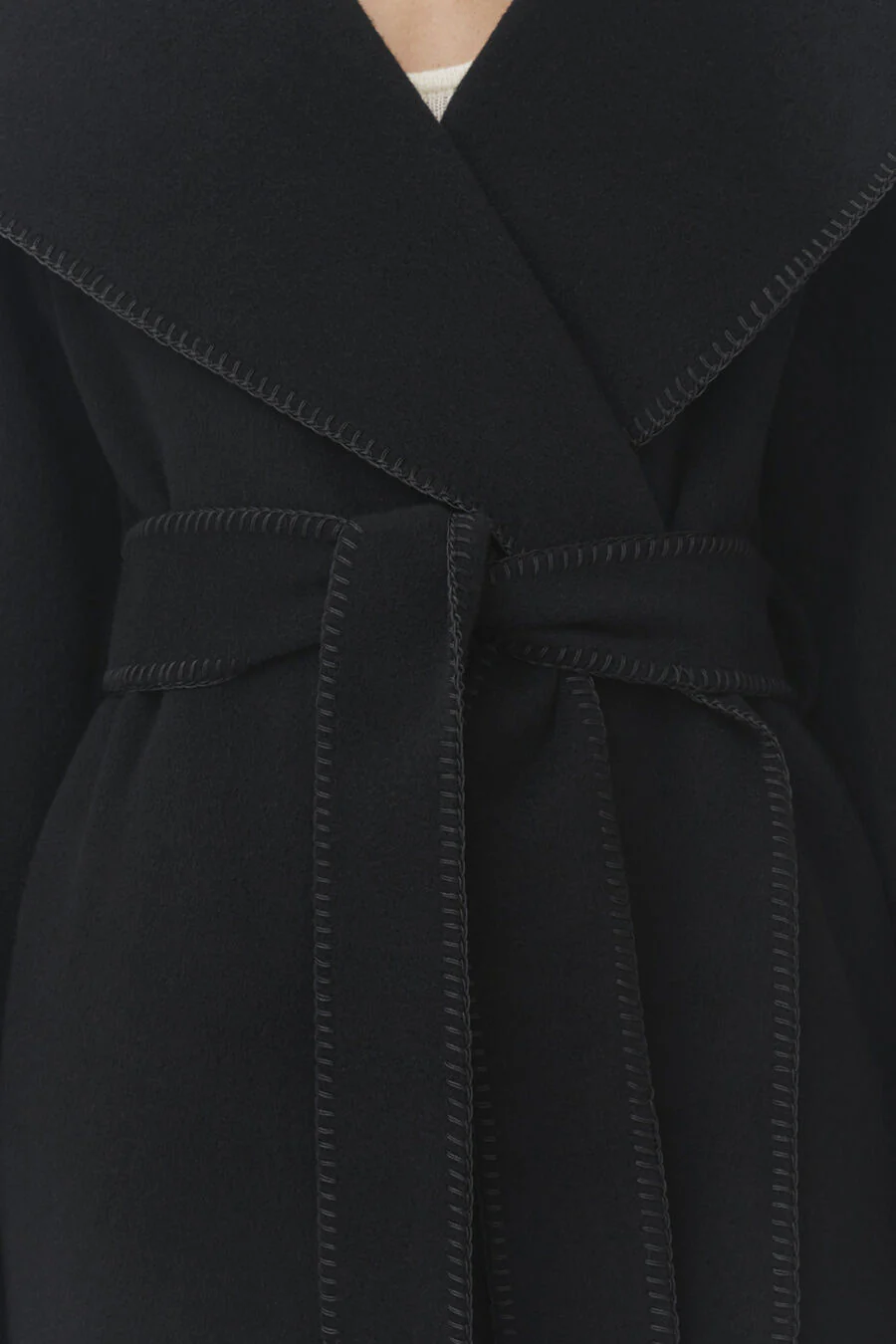 Wool Draped Collar Coat - Image 5
